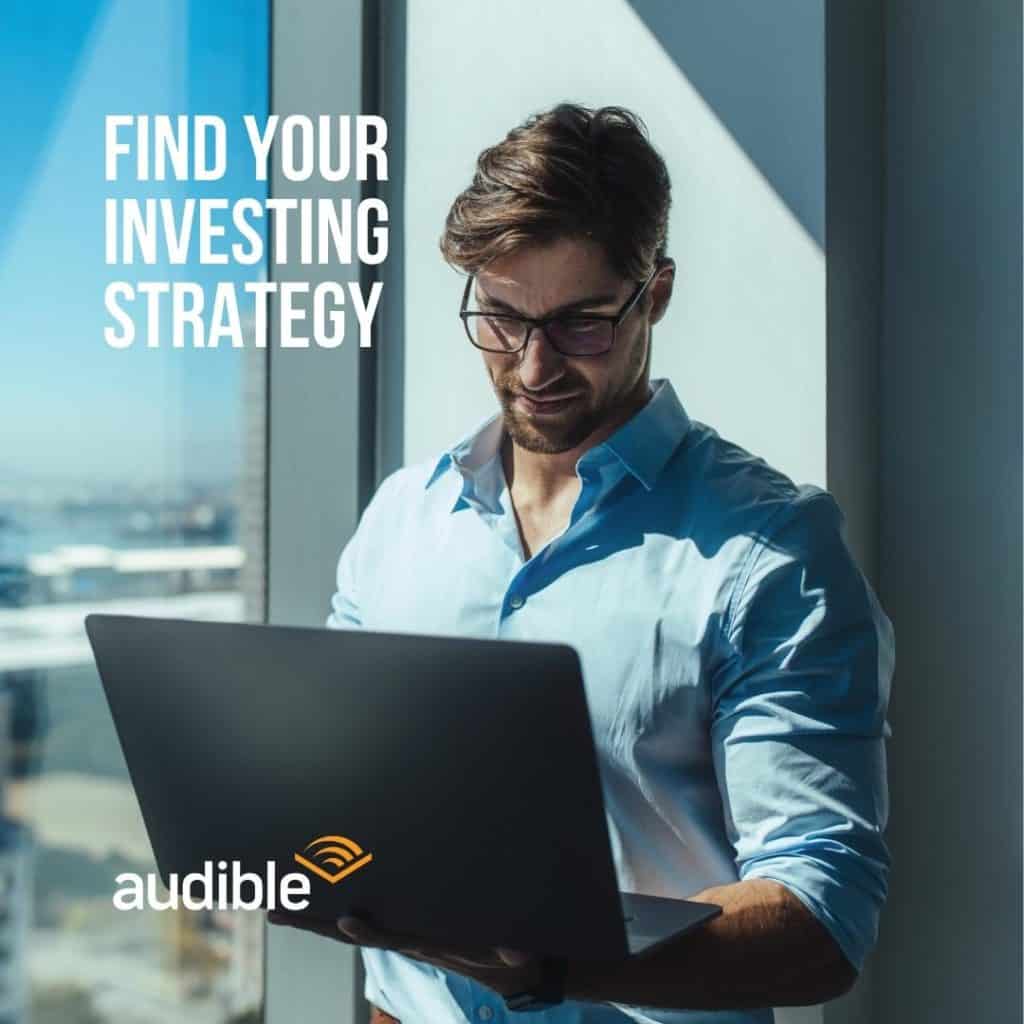 advertisement for audible investing audiobooks