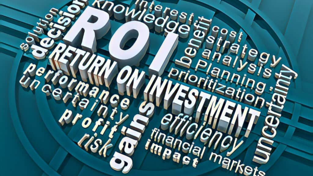 ROI return on investment money business chart