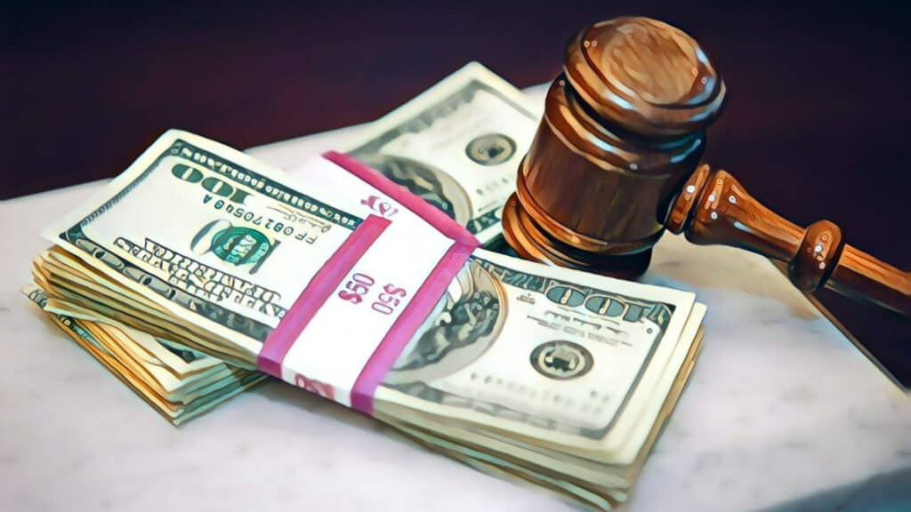 Closing Attorney vs Title Company settlement money gavel courtroom judgement money $100 USD