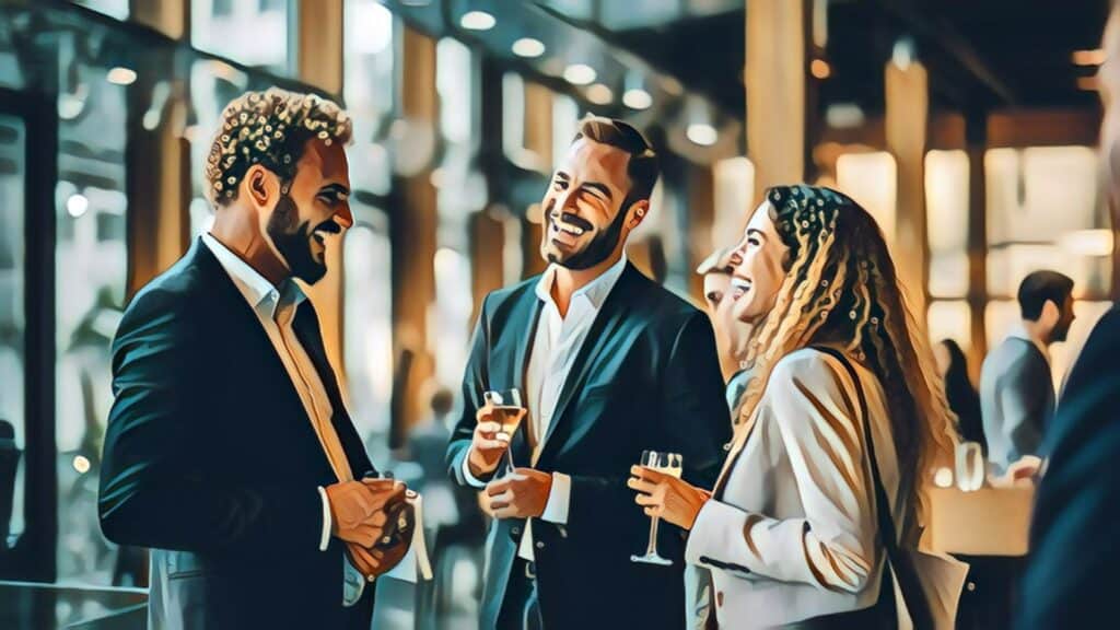 Commercial Real Estate Investing Opportunity Zones (How To Utilize Special Tax Benefit Funding) - 3 business people having a casual business meeting at a bar restaurant