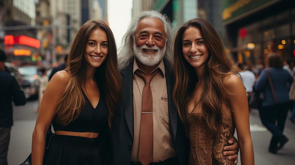 Why Private Lenders Are Better Than Banks - middle-aged man standing with two brunette women, city street, smiling, gray beard, sport coat jacket