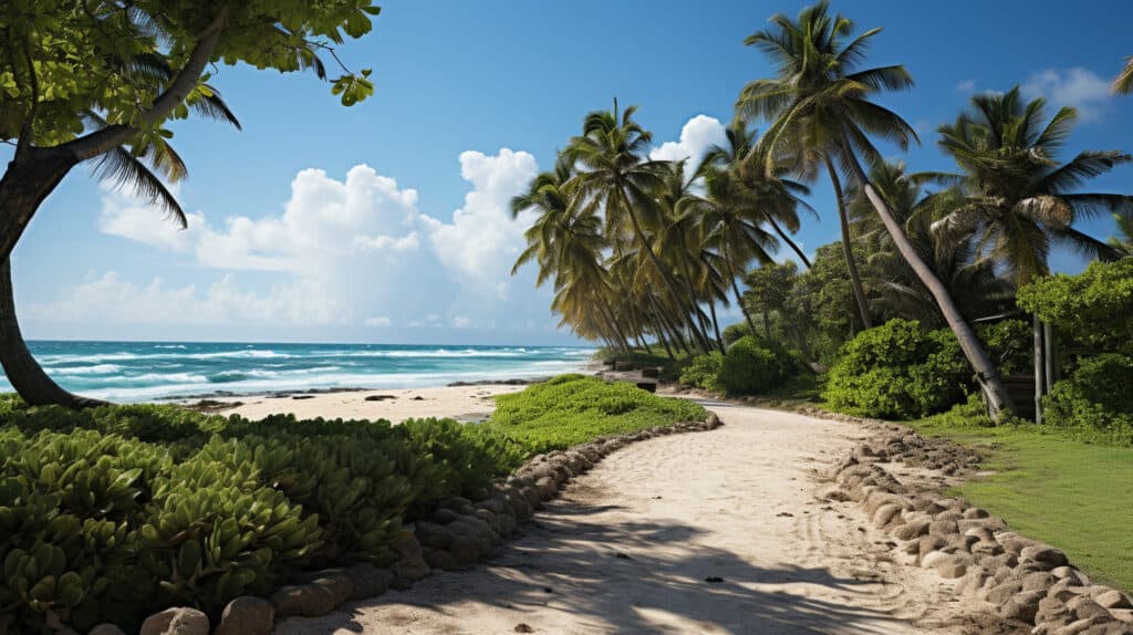 How to Invest in Tropical Real Estate - empty, undeveloped island land, beachfront, palm trees