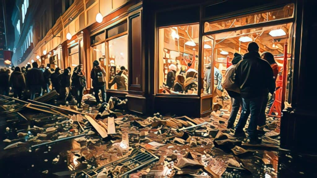 $94.5B Rampant U.S. Retail Theft (Real Estate Investing Fallout Imminent) - looters looting store and smashing retail windows