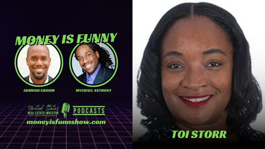 Marriage Finances, Co-mingling Funds with Toi Storr on the Money Is Funny podcast co-hosted by financial advisor Armond Croom and actor/comedian Mychael Anthony.