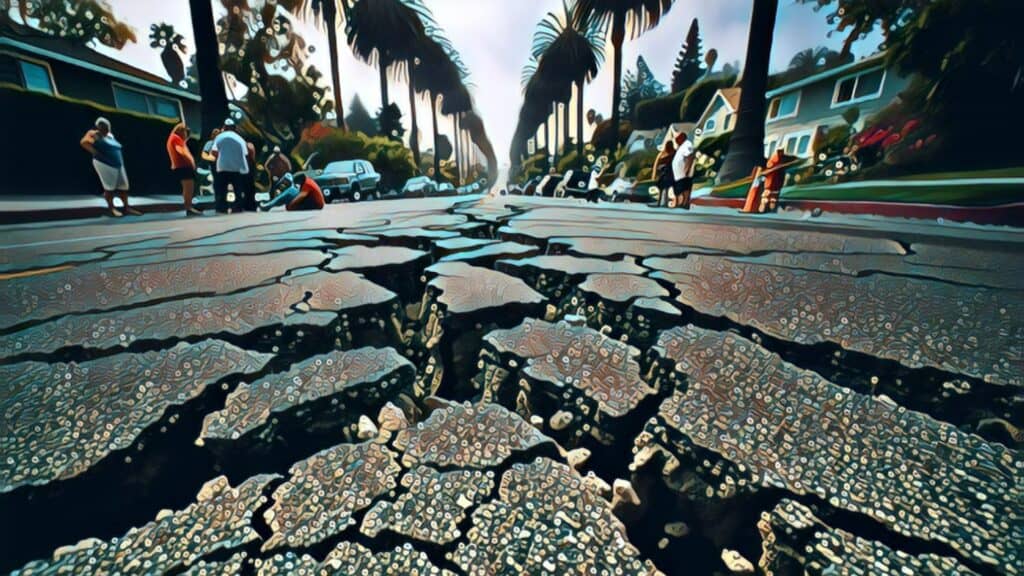 San Francisco Bay Area Earthquake Shakes Up Real Estate Investor Confidence - earthquake-damaged California street