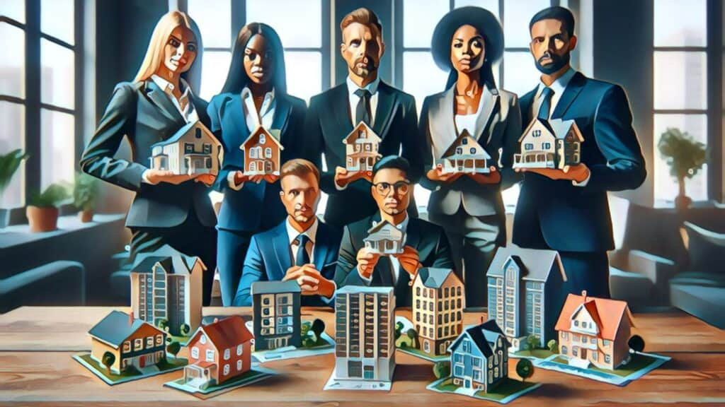 How to Invest in Real Estate (Real Estate Investing Beginner's Guide) - group of real estate investors, various genders, various ethnicities posing for a photograph