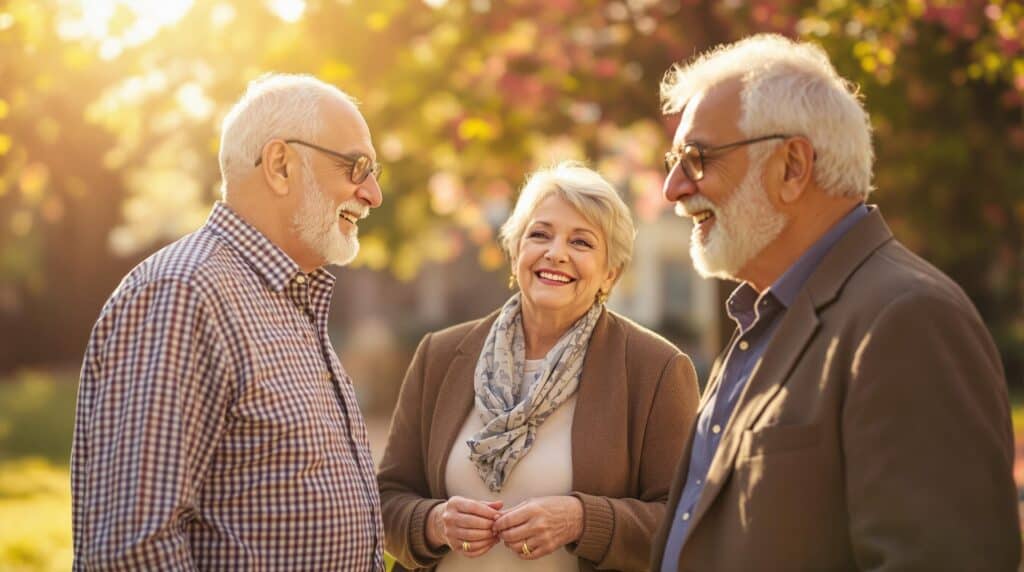 Real Estate Investing JVS for Retirees (Turning Equity Into Passive Income) - group of retirees meeting outside together