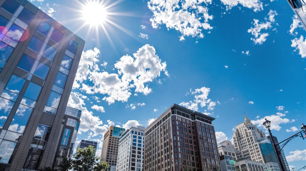 tall Midwest commercial real estate buildings