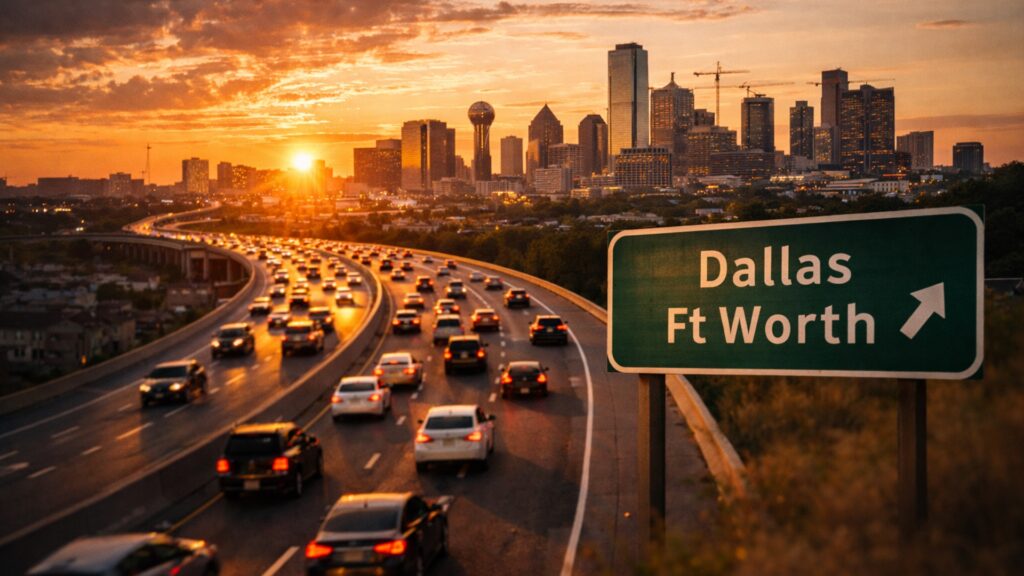 New housing developments in the northern suburbs of Dallas-Fort Worth expand rapidly to meet the steady influx of 2026 migration.