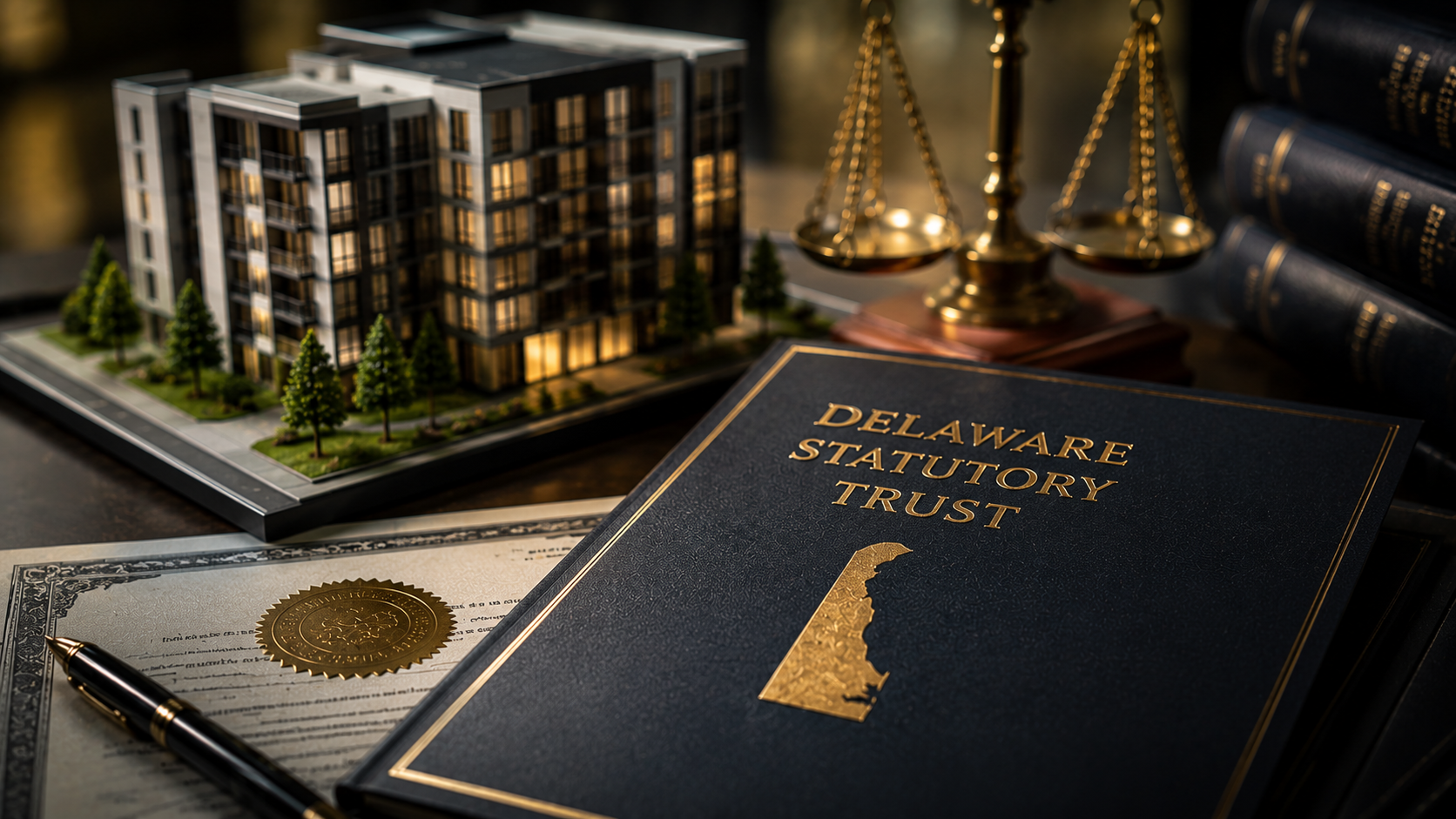 Delaware statutory trust on desk