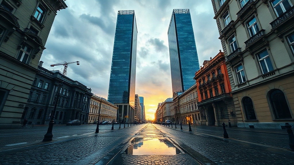 two 44 story towers